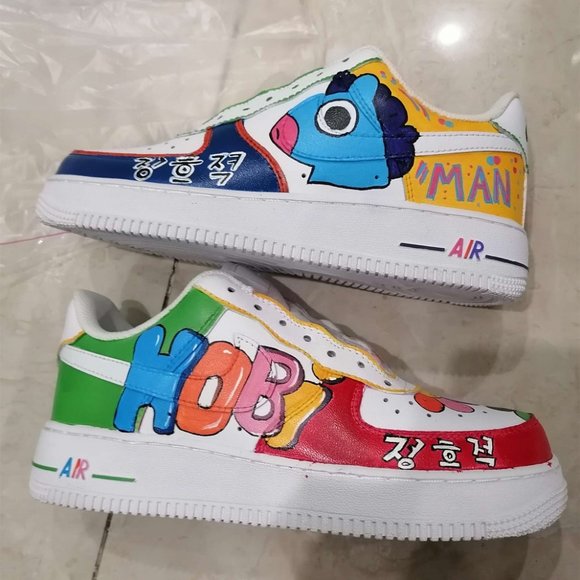 Custom Air Force 1 Sneakers Korean Style M3.5/W5/EU35.5 New - Picture 7 of 7